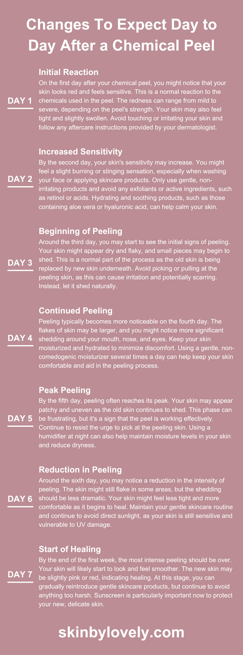 10 Changes To Expect Day to Day After a Chemical Peel 